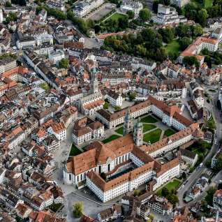 Altstadt, Altstadt / UNESCO Stiftskirche, Aussicht, Drohne, Drohnenaufnahmen, Innenstadt, Kathedrale, Klosterplatz, Luftansicht, Luftaufnahme, St.Gallen, UNESCO Weltkulturerbe, Weitsicht